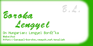 boroka lengyel business card